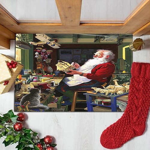 Felpudo navideño antideslizante a prueba de aceite, alfombra para interiores y exteriores, decoración de dormitorio, alfombra de baño, alfombra de entrada, alfombra para puerta
Felpudo navideño antideslizante a prueba de aceite, alfombra para interiores y exteriores, decoración de dormitorio, alfombra de baño, alfombra de entrada, alfombra para puerta