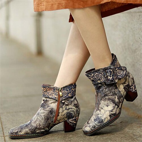 Mujer Botas Botines Botines Zapatos hechos a mano Diario Botines Botines Cremallera Tacón Cuadrado Dedo cuadrada Vintage Casual Poliéster Piel de Oveja Cremallera Floral Gris
Mujer Botas Botines Botines Zapatos hechos a mano Diario Botines Botines Cremallera Tacón Cuadrado Dedo cuadrada Vintage Casual Poliéster Piel de Oveja Cremallera Floral Gris