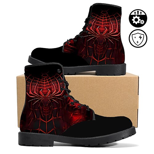 Botines con cordones de talla grande con estampado 3d de araña roja para hombre, personalizados, resistentes al viento y al desgaste, de cuero artificial
Botines con cordones de talla grande con estampado 3d de araña roja para hombre, personalizados, resistentes al viento y al desgaste, de cuero artificial