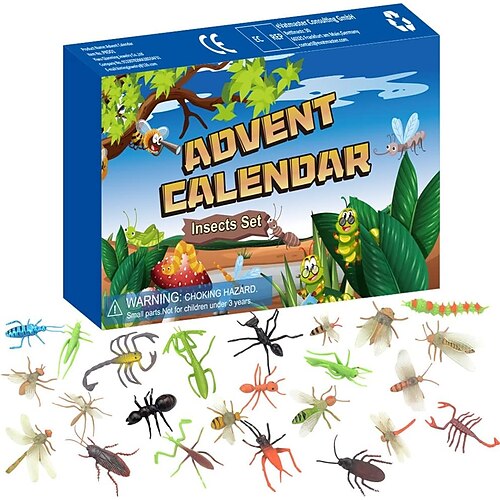 Adventskalender 2023, Weihnachts-Countdown-Adventskalender, 24 Stück, Insektenspielzeug, Weihnachtsdekoration, Weihnachtsparty, Geschenk, Weihnachtskalender, Geschenke für Jungen, Mädchen, Kleinkinder
Adventskalender 2023, Weihnachts-Countdown-Adventskalender, 24 Stück, Insektenspielzeug, Weihnachtsdekoration, Weihnachtsparty, Geschenk, Weihnachtskalender, Geschenke für Jungen, Mädchen, Kleinkinder