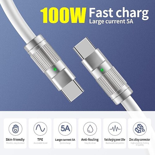 120 W Passagierdatenkabel Doppelkopf TPYEC flüssiger weicher Klebstoff PD Schnellladekabel für Android-Typc-Handy-Geek-Ladekabel
120 W Passagierdatenkabel Doppelkopf TPYEC flüssiger weicher Klebstoff PD Schnellladekabel für Android-Typc-Handy-Geek-Ladekabel
