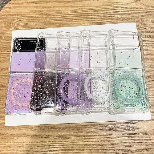 Phone Case For Samsung Galaxy Z Flip 5 Z Flip 4 Z Flip 3 With Magsafe Flip Magnetic Support Wireless Charging Color Gradient Glitter Shine PC
Phone Case For Samsung Galaxy Z Flip 5 Z Flip 4 Z Flip 3 With Magsafe Flip Magnetic Support Wireless Charging Color Gradient Glitter Shine PC
