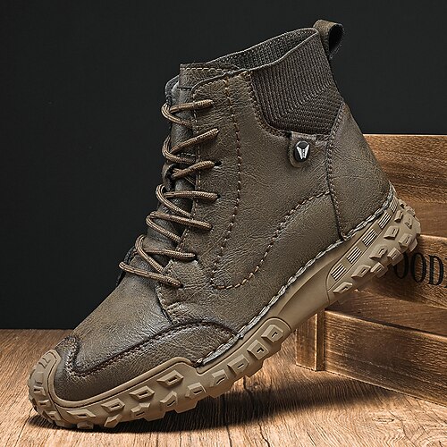 Homme Bottes Rétro Bottes de randonnée Bottes décontractées Chaussures faites à la main Marche Décontractées du quotidien Cuir Confortable Bottine / Demi Botte Mocassins Noir Jaune Gris Printemps
Homme Bottes Rétro Bottes de randonnée Bottes décontractées Chaussures faites à la main Marche Décontractées du quotidien Cuir Confortable Bottine / Demi Botte Mocassins Noir Jaune Gris Printemps