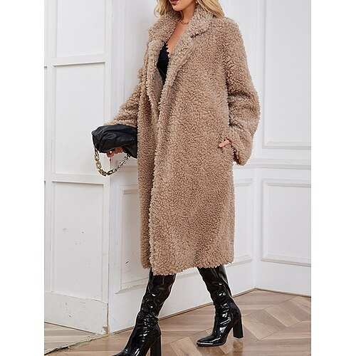 Mujer Chaqueta de sherpa Abrigo de piel sintética Calle Ropa Cotidiana Vacaciones Otoño Invierno Largo Abrigo Ajuste regular Mantiene abrigado Transpirable Contemporáneo Elegante Estilo callejero
Mujer Chaqueta de sherpa Abrigo de piel sintética Calle Ropa Cotidiana Vacaciones Otoño Invierno Largo Abrigo Ajuste regular Mantiene abrigado Transpirable Contemporáneo Elegante Estilo callejero