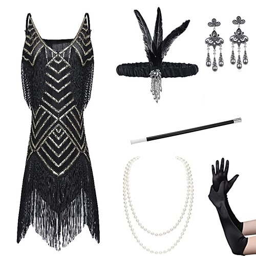 1920s Vintage inspiriert Der große Gatsby Partykostüm Maskerade Ballkleid Der große Gatsby Damen Quaste Cosplay Kostüm Halloween Karnival Party / Abend Party / Cocktail Kleid
1920s Vintage inspiriert Der große Gatsby Partykostüm Maskerade Ballkleid Der große Gatsby Damen Quaste Cosplay Kostüm Halloween Karnival Party / Abend Party / Cocktail Kleid