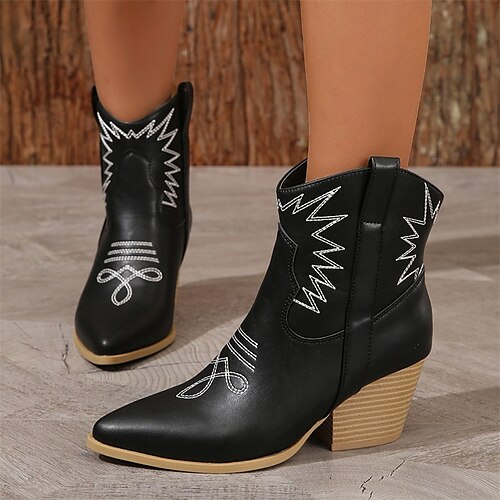 Damen Stiefel Cowboy Westernstiefel Outdoor Täglich Stiefeletten Stiefeletten Stickerei Blockabsatz Runde Zehe Vintage Elegant Wanderschuhe PU Reißverschluss Feste Farbe Schwarz Grau
Damen Stiefel Cowboy Westernstiefel Outdoor Täglich Stiefeletten Stiefeletten Stickerei Blockabsatz Runde Zehe Vintage Elegant Wanderschuhe PU Reißverschluss Feste Farbe Schwarz Grau
