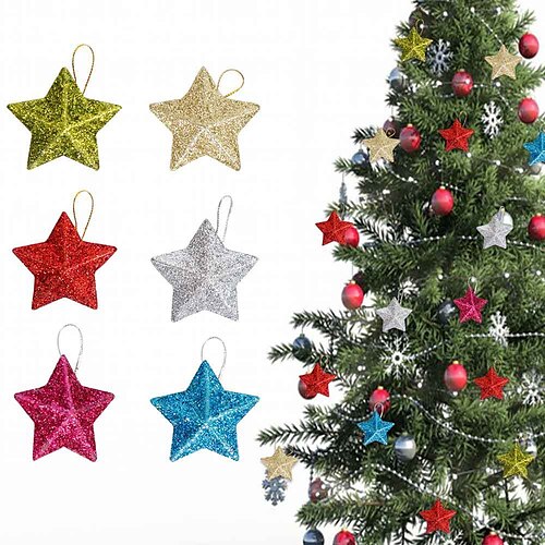 6 uds decoraciones para árboles de Navidad, mini adornos colgantes de estrellas, regalo de Feliz Año Nuevo para el hogar para vacaciones
6 uds decoraciones para árboles de Navidad, mini adornos colgantes de estrellas, regalo de Feliz Año Nuevo para el hogar para vacaciones