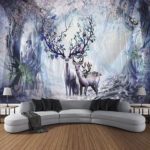 Waldmärchenlandschaft hängender Wandteppich, Wandkunst, großer Wandteppich, Wanddekoration, Fotografie, Hintergrund, Decke, Vorhang, Zuhause, Schlafzimmer, Wohnzimmer, Dekoration, Tier, Hirsch, Pfau
Waldmärchenlandschaft hängender Wandteppich, Wandkunst, großer Wandteppich, Wanddekoration, Fotografie, Hintergrund, Decke, Vorhang, Zuhause, Schlafzimmer, Wohnzimmer, Dekoration, Tier, Hirsch, Pfau