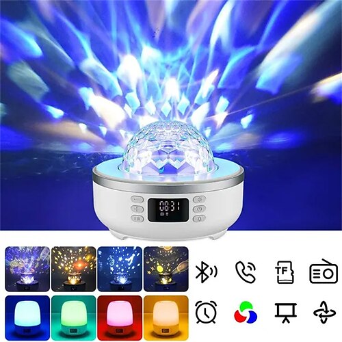 Luz nocturna Altavoz Bluetooth Reloj despertador Lámpara de mesita de noche Proyector de estrellas LED Lámparas de proyección Luz ambiental recargable Radio FM El mejor regalo
Luz nocturna Altavoz Bluetooth Reloj despertador Lámpara de mesita de noche Proyector de estrellas LED Lámparas de proyección Luz ambiental recargable Radio FM El mejor regalo