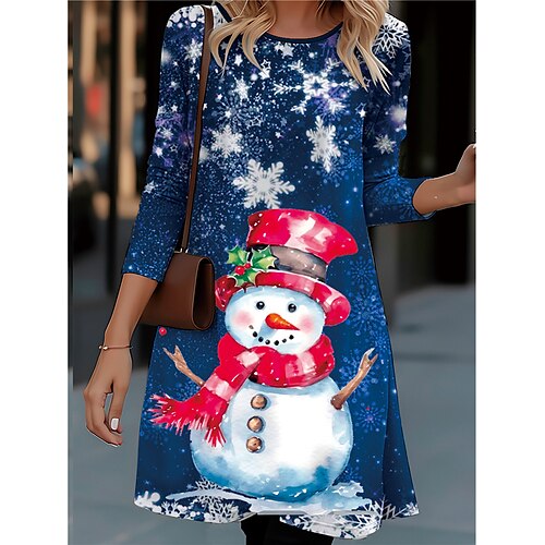 Mulheres Vestido casual Vestido de Natal Vestido T shirt Boneco de Neve Floco de Neve Bolsos Imprimir Gola Redonda Vestido midi Moda Roupa de rua Ao ar livre Natal Manga Longa Normal Vinho Azul Verde
Mulheres Vestido casual Vestido de Natal Vestido T shirt Boneco de Neve Floco de Neve Bolsos Imprimir Gola Redonda Vestido midi Moda Roupa de rua Ao ar livre Natal Manga Longa Normal Vinho Azul Verde