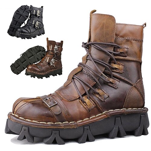 Homme Femme Bottes Bottes Moto Bottes de travail Bottes de motard Chaussures faites à la main Randonnée Marche Rétro Vintage Décontractées Extérieur du quotidien Cuir Chaud Augmentation de la hauteur
Homme Femme Bottes Bottes Moto Bottes de travail Bottes de motard Chaussures faites à la main Randonnée Marche Rétro Vintage Décontractées Extérieur du quotidien Cuir Chaud Augmentation de la hauteur