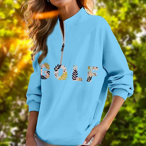 Damen Golf-Hoodie Golfpullover Golf-Sweatshirt warm Atmungsaktiv Feuchtigkeitsableitung Langarm Golf-Oberbekleidung Shirt Regular Fit Seitentaschen 1/4 Reißverschluss Punkt Bedruckt Frühling Herbst
Damen Golf-Hoodie Golfpullover Golf-Sweatshirt warm Atmungsaktiv Feuchtigkeitsableitung Langarm Golf-Oberbekleidung Shirt Regular Fit Seitentaschen 1/4 Reißverschluss Punkt Bedruckt Frühling Herbst