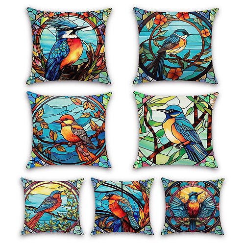 Housse de coussin double face en forme d'oiseau en vitrail, taie d'oreiller carrée décorative douce, pour chambre à coucher, salon, canapé, chaise, 1 pièce
Housse de coussin double face en forme d'oiseau en vitrail, taie d'oreiller carrée décorative douce, pour chambre à coucher, salon, canapé, chaise, 1 pièce