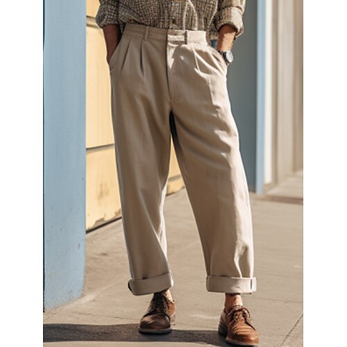 Hombre Pantalones Chinos pantalones chinos Pantalones plisados Bolsillo Plano Comodidad Transpirable Exterior Diario Noche Mezcla de Algodón Moda Casual Caqui
Hombre Pantalones Chinos pantalones chinos Pantalones plisados Bolsillo Plano Comodidad Transpirable Exterior Diario Noche Mezcla de Algodón Moda Casual Caqui