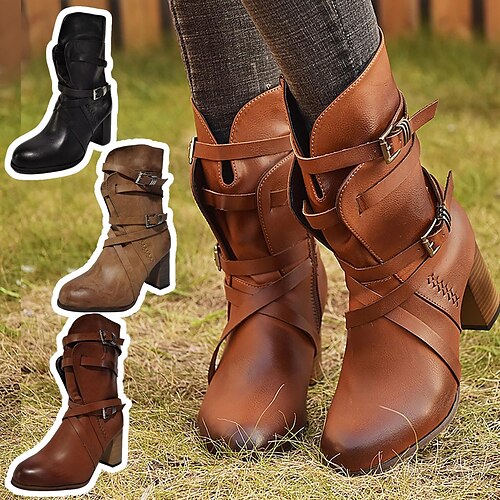 Femme Bottes Bottes souples Grandes Tailles Extérieur du quotidien Bottes mi-mollet Talon bloc Bout rond Rétro Vintage Elégant Marche Polyuréthane Fermeture Couleur unie Brun claire Noir Marron
Femme Bottes Bottes souples Grandes Tailles Extérieur du quotidien Bottes mi-mollet Talon bloc Bout rond Rétro Vintage Elégant Marche Polyuréthane Fermeture Couleur unie Brun claire Noir Marron
