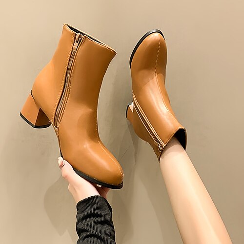 Mujer Botas Tallas Grandes Botines Botines Diario Tacón Cuadrado Dedo redondo Moda Elegante Casual Cuero Sintético Cremallera Negro Marrón
Mujer Botas Tallas Grandes Botines Botines Diario Tacón Cuadrado Dedo redondo Moda Elegante Casual Cuero Sintético Cremallera Negro Marrón