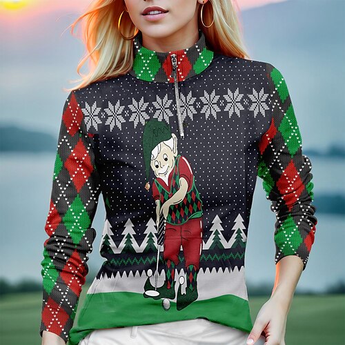Damen poloshirt Golfhemd Atmungsaktiv Schnelltrocknend Feuchtigkeitsableitung Langarm Golfbekleidung Golfkleidung Regular Fit Zip Stehkragen Bedruckt Frühling Herbst Tennis Golfspiel Pickleball
Damen poloshirt Golfhemd Atmungsaktiv Schnelltrocknend Feuchtigkeitsableitung Langarm Golfbekleidung Golfkleidung Regular Fit Zip Stehkragen Bedruckt Frühling Herbst Tennis Golfspiel Pickleball