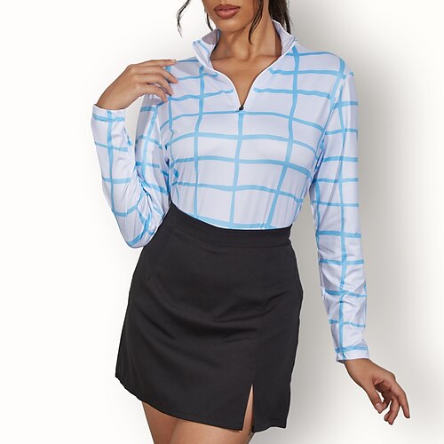 Damen poloshirt Golfhemd Atmungsaktiv Schnelltrocknend Feuchtigkeitsableitung Langarm Golfbekleidung Golfkleidung Regular Fit Zip Stehkragen Plaid Frühling Herbst Tennis Golfspiel Pickleball
Damen poloshirt Golfhemd Atmungsaktiv Schnelltrocknend Feuchtigkeitsableitung Langarm Golfbekleidung Golfkleidung Regular Fit Zip Stehkragen Plaid Frühling Herbst Tennis Golfspiel Pickleball