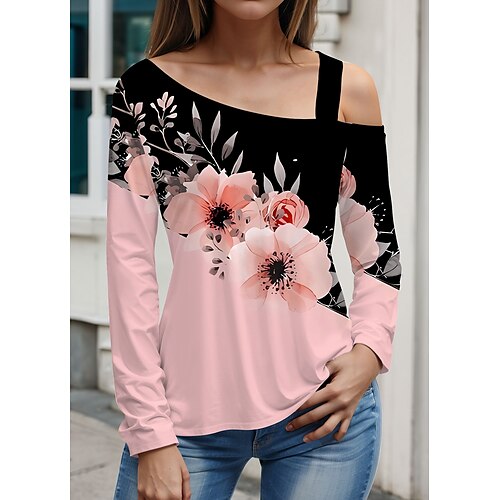 Damen T Shirt Weiß Gelb Rosa Blumen Bedruckt Langarm Festtage Wochenende Modisch Diagonaler Hals Regular Fit Blume Farbe Frühling Herbst
Damen T Shirt Weiß Gelb Rosa Blumen Bedruckt Langarm Festtage Wochenende Modisch Diagonaler Hals Regular Fit Blume Farbe Frühling Herbst