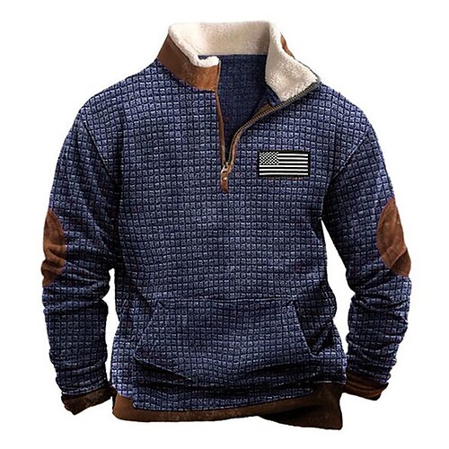 Homme Sweat shirt Sweat zippé Bleu Marron Vert Gris Demi fermeture éclair Drapeau National Patchwork Zippé Sport Loisir du quotidien Vacances basique Décontractées Polaire fine Automne hiver
Homme Sweat shirt Sweat zippé Bleu Marron Vert Gris Demi fermeture éclair Drapeau National Patchwork Zippé Sport Loisir du quotidien Vacances basique Décontractées Polaire fine Automne hiver