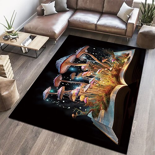 Magic Book Mushroom Floor Mat Rug Area Rug Black Carpet Illusion Flannel Rugs Ultra Soft Non-Slip Rug for Room Deco
Magic Book Mushroom Floor Mat Rug Area Rug Black Carpet Illusion Flannel Rugs Ultra Soft Non-Slip Rug for Room Deco