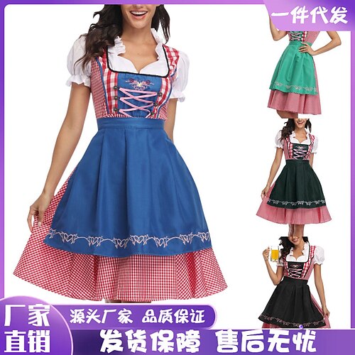 Carnaval Fête d'Octobre Fête internationale de la bière Costume Robe Dirndl Trachtenkleader Fête d'Octobre / Bière Bavarois Femme de ménage Bavarois Allemand Munich Prairies Femme Tissu de style
Carnaval Fête d'Octobre Fête internationale de la bière Costume Robe Dirndl Trachtenkleader Fête d'Octobre / Bière Bavarois Femme de ménage Bavarois Allemand Munich Prairies Femme Tissu de style