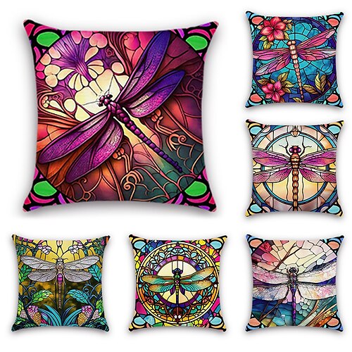 Dragonfly Stained Glass Double Side Pillow Cover 1PC Soft Decorative Square Cushion Case Pillowcase for Bedroom Livingroom Sofa Couch Chair
Dragonfly Stained Glass Double Side Pillow Cover 1PC Soft Decorative Square Cushion Case Pillowcase for Bedroom Livingroom Sofa Couch Chair