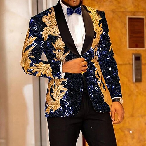 Schwarz Rot Blau Herren-Smoking mit Pailletten, Party, Abschlussball, Disco, glitzernd, zweiteilig, Schalkragen, Blattmuster, maßgeschneiderte Passform, einreihig, ein Knopf, 2023
Schwarz Rot Blau Herren-Smoking mit Pailletten, Party, Abschlussball, Disco, glitzernd, zweiteilig, Schalkragen, Blattmuster, maßgeschneiderte Passform, einreihig, ein Knopf, 2023