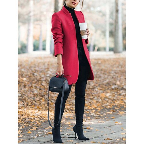 Mujer Abrigo Trabajo Calle Ropa Cotidiana Otoño Invierno Largo Abrigo Ajuste regular Mantiene abrigado Transpirable Elegante Casual Estilo callejero Chaquetas Manga Larga Plano Ajustado Negro Color
Mujer Abrigo Trabajo Calle Ropa Cotidiana Otoño Invierno Largo Abrigo Ajuste regular Mantiene abrigado Transpirable Elegante Casual Estilo callejero Chaquetas Manga Larga Plano Ajustado Negro Color