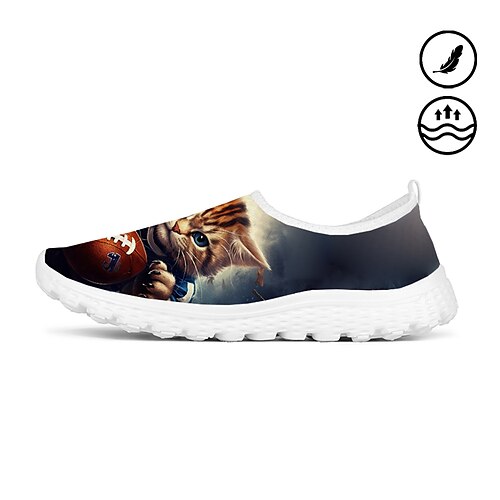 Casco de fútbol americano para hombre, estampado 3d de gato, cómodo, transpirable, ligero, cubierta para pies, zapatos para caminar tejidos voladores, zapatillas de deporte
Casco de fútbol americano para hombre, estampado 3d de gato, cómodo, transpirable, ligero, cubierta para pies, zapatos para caminar tejidos voladores, zapatillas de deporte