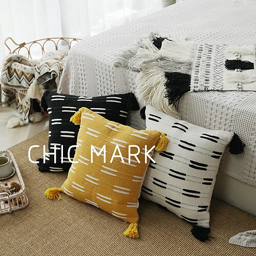 Nordique transfrontalier coton fil teint jacquard tricoté coussin canapé coussin fil gland appui-tête jeter taie d'oreiller sans noyau
Nordique transfrontalier coton fil teint jacquard tricoté coussin canapé coussin fil gland appui-tête jeter taie d'oreiller sans noyau