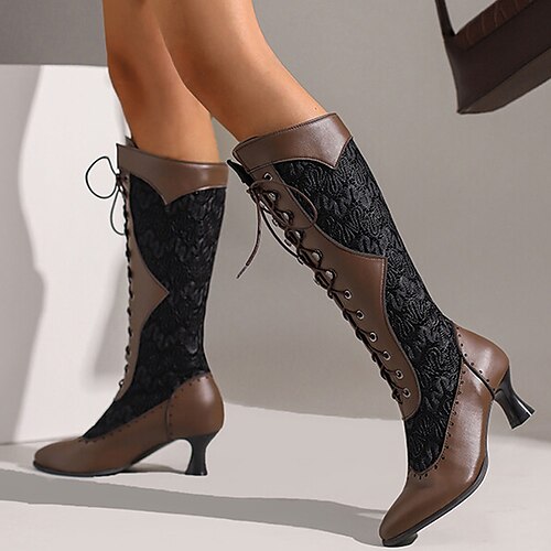 Femme Bottes Grandes Tailles Bottes à talons Extérieur du quotidien Bottes mi-mollet Dentelle Talon de chaton Bout pointu Rétro Vintage Elégant Décontractées Marche Polyuréthane Fermeture Couleur unie
Femme Bottes Grandes Tailles Bottes à talons Extérieur du quotidien Bottes mi-mollet Dentelle Talon de chaton Bout pointu Rétro Vintage Elégant Décontractées Marche Polyuréthane Fermeture Couleur unie