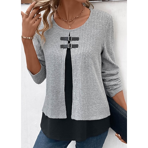 Women's Shirt Blouse Pink Red Green Plain Long Sleeve Casual Fashion Round Neck Regular Fit Fall Winter
Women's Shirt Blouse Pink Red Green Plain Long Sleeve Casual Fashion Round Neck Regular Fit Fall Winter