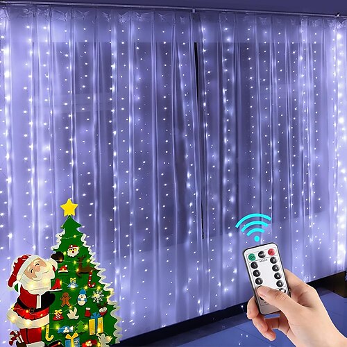 décor de noël led rideau lumineux usb télécommande chambre décor chaîne lumière 8 modes éclairage étanche fée lumière maison rideau fête de mariage noël nouvel an décor lumières 3mx3m 300leds
décor de noël led rideau lumineux usb télécommande chambre décor chaîne lumière 8 modes éclairage étanche fée lumière maison rideau fête de mariage noël nouvel an décor lumières 3mx3m 300leds