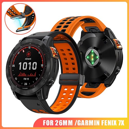 Schnellverschluss 26 mm Silikon-Smartwatch-Armband für Garmin Fenix 7x 7 Forerunner 735xt / 630/620/235/230/220
Schnellverschluss 26 mm Silikon-Smartwatch-Armband für Garmin Fenix 7x 7 Forerunner 735xt / 630/620/235/230/220