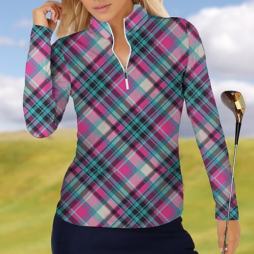 Damen poloshirt Golfhemd Atmungsaktiv Schnelltrocknend Feuchtigkeitsableitung Langarm Golfbekleidung Golfkleidung Regular Fit Zip Stehkragen Plaid Frühling Herbst Tennis Golfspiel Pickleball
Damen poloshirt Golfhemd Atmungsaktiv Schnelltrocknend Feuchtigkeitsableitung Langarm Golfbekleidung Golfkleidung Regular Fit Zip Stehkragen Plaid Frühling Herbst Tennis Golfspiel Pickleball