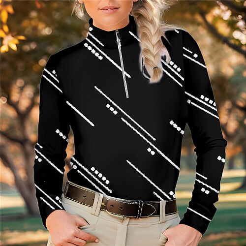 Damen poloshirt Golfhemd Atmungsaktiv Schnelltrocknend Feuchtigkeitsableitung Langarm Golfbekleidung Golfkleidung Regular Fit Zip Stehkragen Bedruckt Frühling Herbst Tennis Golfspiel Pickleball
Damen poloshirt Golfhemd Atmungsaktiv Schnelltrocknend Feuchtigkeitsableitung Langarm Golfbekleidung Golfkleidung Regular Fit Zip Stehkragen Bedruckt Frühling Herbst Tennis Golfspiel Pickleball