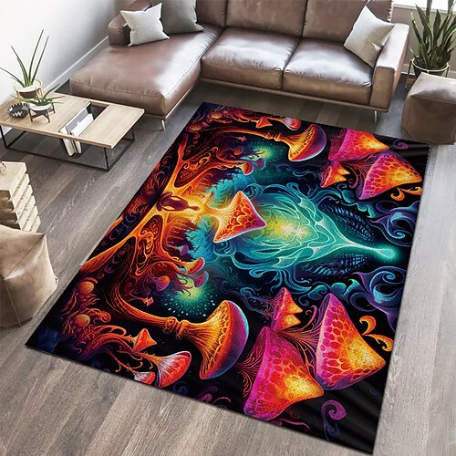 Tapis de sol fantaisie champignon, noir, illusion de flanelle, ultra doux, antidérapant, pour décoration de chambre
Tapis de sol fantaisie champignon, noir, illusion de flanelle, ultra doux, antidérapant, pour décoration de chambre