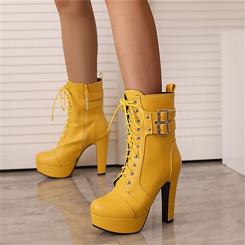 Femme Bottes Grandes Tailles Bottines Bottines du quotidien Bottines Bottines Hiver Plateau Talon Bottier Bout rond Minimalisme Polyuréthane Fermeture Couleur unie Noir Blanche Jaune
Femme Bottes Grandes Tailles Bottines Bottines du quotidien Bottines Bottines Hiver Plateau Talon Bottier Bout rond Minimalisme Polyuréthane Fermeture Couleur unie Noir Blanche Jaune