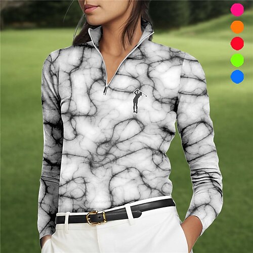 Mujer Camisas de polo Camiseta de golf Transpirable Secado rápido Dispersor de humedad Manga Larga Ropa de golf ropa de golf Ajuste regular Cremallera Cuello alto Impreso Primavera Otoño Tenis Golf
Mujer Camisas de polo Camiseta de golf Transpirable Secado rápido Dispersor de humedad Manga Larga Ropa de golf ropa de golf Ajuste regular Cremallera Cuello alto Impreso Primavera Otoño Tenis Golf