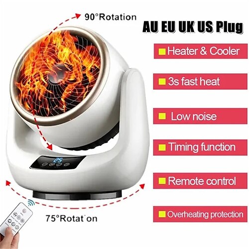 Chauffage électrique portable 1500w, ventilateur de bureau, air froid et chaud, 3 vitesses, machine de chauffage pour la maison et le bureau, hiver
Chauffage électrique portable 1500w, ventilateur de bureau, air froid et chaud, 3 vitesses, machine de chauffage pour la maison et le bureau, hiver