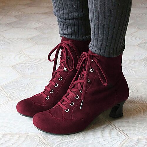 Damen Stiefel Bullock Schuhe Wildlederschuhe Riemchen-Heels Outdoor Arbeit Täglich Stiefeletten Stiefeletten Winter Konischer Absatz Vintage Modisch luxuriös Wildleder Schnürsenkel Feste Farbe Wein
Damen Stiefel Bullock Schuhe Wildlederschuhe Riemchen-Heels Outdoor Arbeit Täglich Stiefeletten Stiefeletten Winter Konischer Absatz Vintage Modisch luxuriös Wildleder Schnürsenkel Feste Farbe Wein