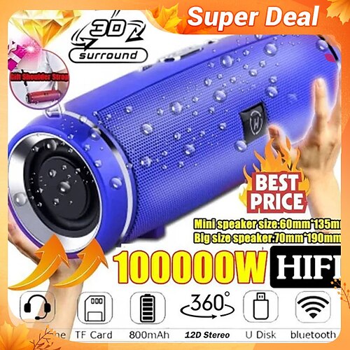 IPX7 Altoparlante Bluetooth Bluetooth Impermeabile Suono stereo Portatile e batteria a lunga durata Altoparlante Per Cellulare TV
IPX7 Altoparlante Bluetooth Bluetooth Impermeabile Suono stereo Portatile e batteria a lunga durata Altoparlante Per Cellulare TV