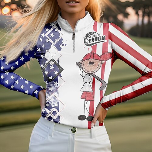 Mulheres Camisa polo de caminhada Camisa de golfe Respirável Secagem Rápida Pavio Humido Manga Longa Vestuário de golfe Roupas de golfe Normal Zíper Colarinho Alto Bandeira Primavera Outono Tênis
Mulheres Camisa polo de caminhada Camisa de golfe Respirável Secagem Rápida Pavio Humido Manga Longa Vestuário de golfe Roupas de golfe Normal Zíper Colarinho Alto Bandeira Primavera Outono Tênis