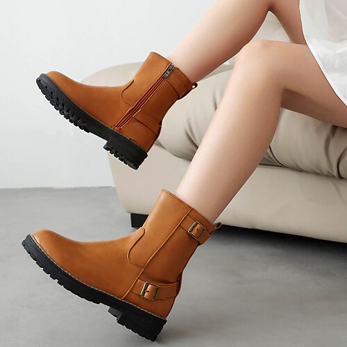 Femme Bottes Bottes de Combat du quotidien Bottines Bottines Hiver Talon Bottier Bout rond Rétro Vintage Mode Polyuréthane Fermeture Couleur unie Noir Marron
Femme Bottes Bottes de Combat du quotidien Bottines Bottines Hiver Talon Bottier Bout rond Rétro Vintage Mode Polyuréthane Fermeture Couleur unie Noir Marron