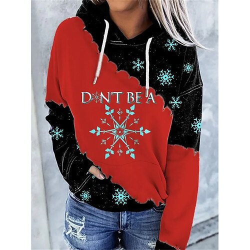 Femme Sweat Sweat-shirt de Noël Actif Festival Noël Cordon Poche avant Blanche Rouge Motif de flocon de neige Noël Casual Sweat à capuche manche longue haut Micro-élastique Automne hiver
Femme Sweat Sweat-shirt de Noël Actif Festival Noël Cordon Poche avant Blanche Rouge Motif de flocon de neige Noël Casual Sweat à capuche manche longue haut Micro-élastique Automne hiver