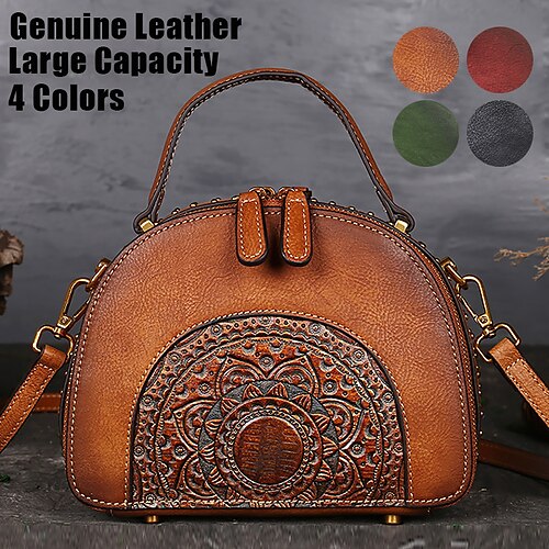 Women's Handbag Crossbody Bag Shoulder Bag Dome Bag Leather Party Outdoor Daily Zipper Embossed Large Capacity Durable Multi Carry Solid Color Color Block Folk Red bean paste Graphite gray Fallen
Women's Handbag Crossbody Bag Shoulder Bag Dome Bag Leather Party Outdoor Daily Zipper Embossed Large Capacity Durable Multi Carry Solid Color Color Block Folk Red bean paste Graphite gray Fallen