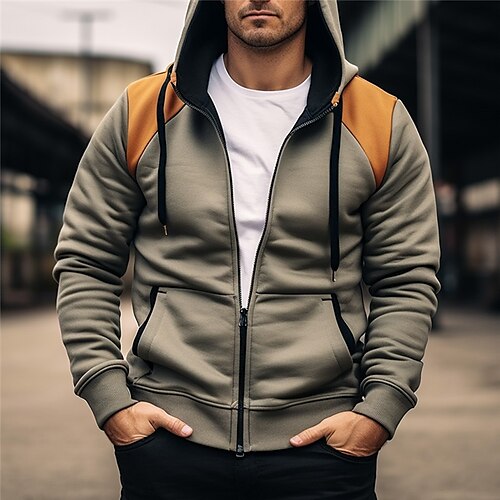 Homme Sweat à capuche Sweat à capuche zippé Pardessus Noir Blanche Kaki Capuche Bloc de couleur Patchwork Sport Loisir du quotidien Vacances Vêtement de rue Frais Décontractées Printemps Automne
Homme Sweat à capuche Sweat à capuche zippé Pardessus Noir Blanche Kaki Capuche Bloc de couleur Patchwork Sport Loisir du quotidien Vacances Vêtement de rue Frais Décontractées Printemps Automne