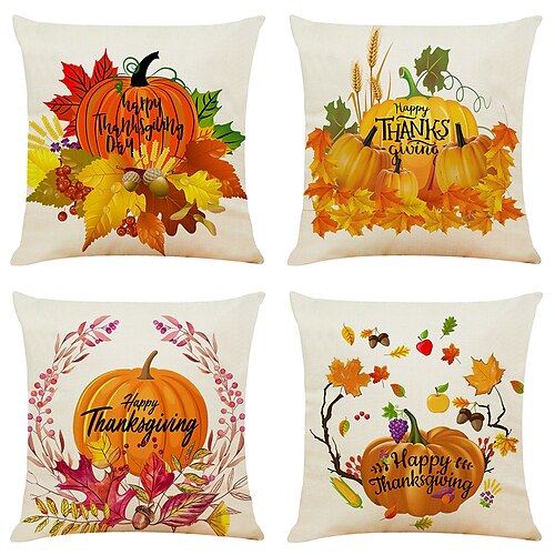 Pumpkin Autumn Double Side Pillow Cover 4PC Soft Decorative Square Cushion Case Pillowcase for Bedroom Livingroom Sofa Couch Chair Thanksgiving
Pumpkin Autumn Double Side Pillow Cover 4PC Soft Decorative Square Cushion Case Pillowcase for Bedroom Livingroom Sofa Couch Chair Thanksgiving