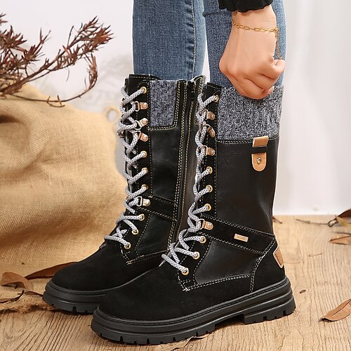 Mujer Botas Zapatos de incremento de altura Botas con cordones Zapatos Confort Exterior Diario Botas a media pierna Remache Con Cordón Tacón Cuadrado Dedo redondo Sensual Casual Confort Zapatos de
Mujer Botas Zapatos de incremento de altura Botas con cordones Zapatos Confort Exterior Diario Botas a media pierna Remache Con Cordón Tacón Cuadrado Dedo redondo Sensual Casual Confort Zapatos de
